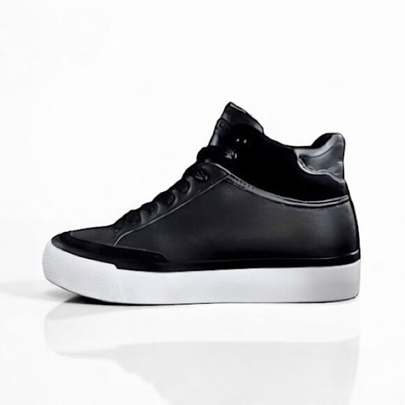 Rag & Bone RB Army High Sneakers in Black Leather